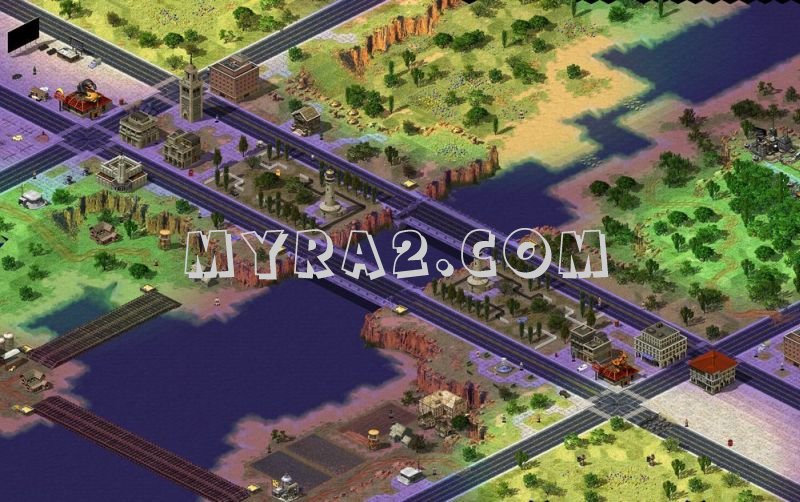 红色警戒2尤里的复仇双(2)人对战小地图河滨小镇